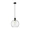 Z-Lite Margo 1 Light Pendant, Matte Black And Clear Seedy 7501P14-MB - alternate 8